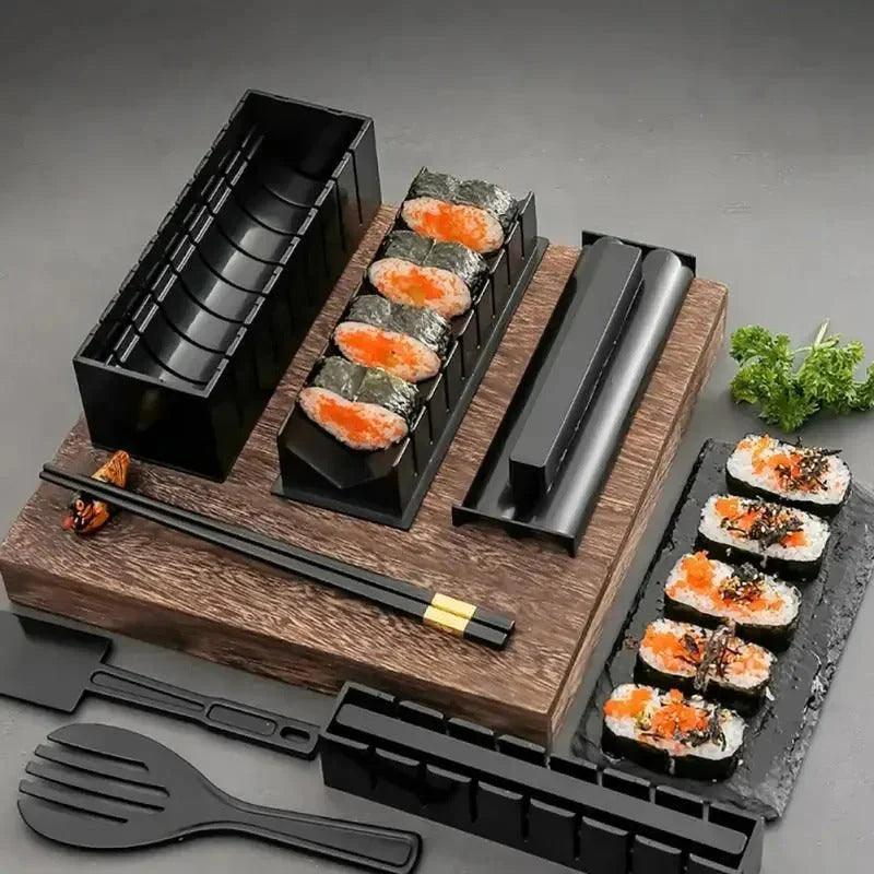 Sushi Rollen Und Schneiden Set – Praktisches Sushi Kit Mit Schablonen Und Zubehör