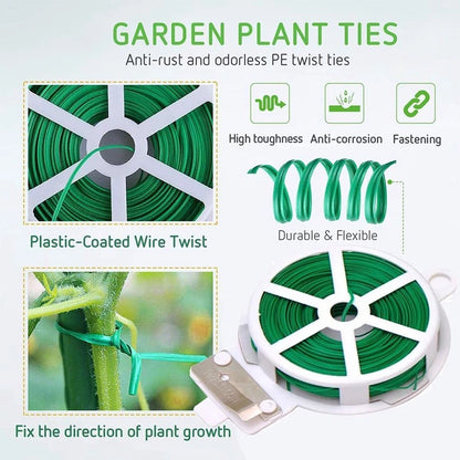 Garten Draht Twist-Band – 50m Rolle für Pflanzen und Gartenarbeit