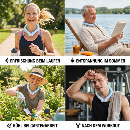 Selbstkühlendes Nackenband – wiederverwendbares Kühlband für heiße Tage, Sport & Outdoor