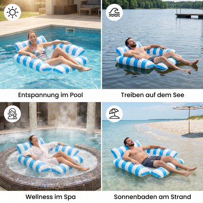 Aufblasbare Pool-Liege – Schwimmende Relaxliege für maximalen Komfort im Wasser