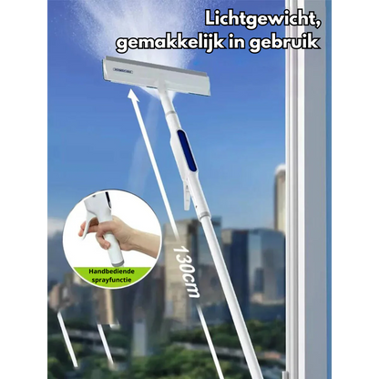 Funktionaler 3-in-1 Fensterwischer mit Sprüh- und Wischfunktion