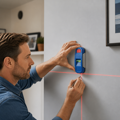 3-in-1-Magnet-Laserwasserwaage und Balkensucher