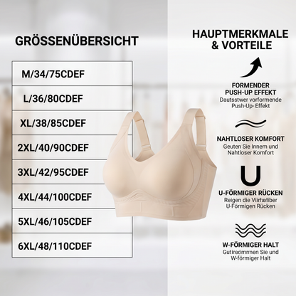Nahtloser Komfort-BH – Formender Push-up BH für große Größen