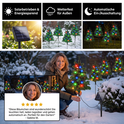 Solar-Weihnachtsbaum-Stecklichter mit mehrfarbigen LEDs