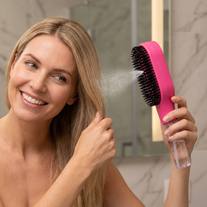 Anti-Frizz Sprüh-Haarbürste – Glättet abstehende Haare und erleichtert das Stylen von Frisuren