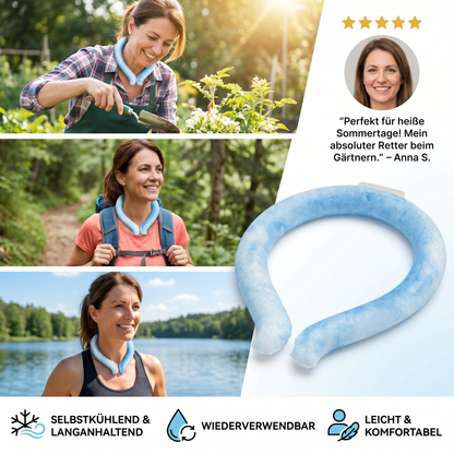 Selbstkühlendes Nackenband – wiederverwendbares Kühlband für heiße Tage, Sport & Outdoor
