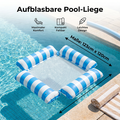 Aufblasbare Pool-Liege – Schwimmende Relaxliege für maximalen Komfort im Wasser