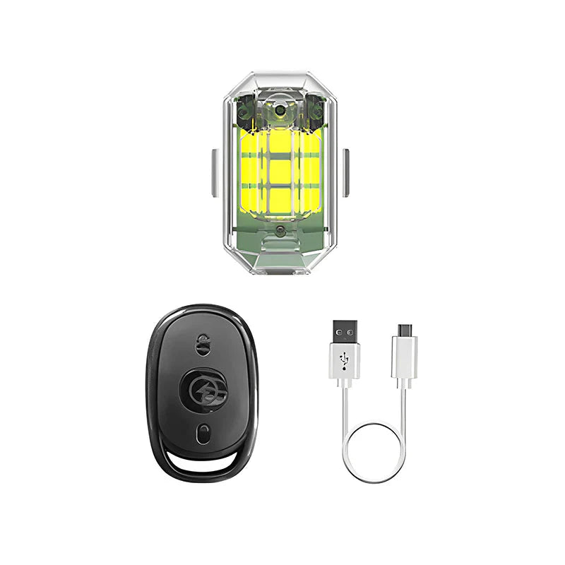 Kabelloses LED-Motorrad-Rücklicht – Wiederaufladbare Fernbedienung für Brems- und Warnleuchte