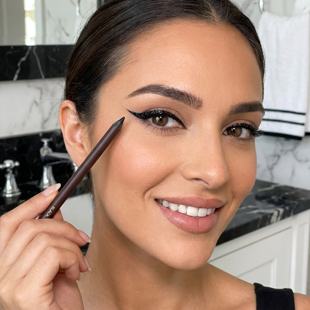 Wasserfester Glitzer-Gel-Eyeliner – langanhaltende, wischfeste Farbe
