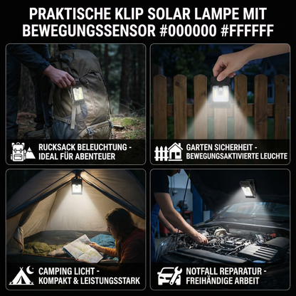 Praktische Klip Solar Lampe mit Bewegungssensor