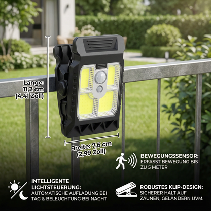 Praktische Klip Solar Lampe mit Bewegungssensor