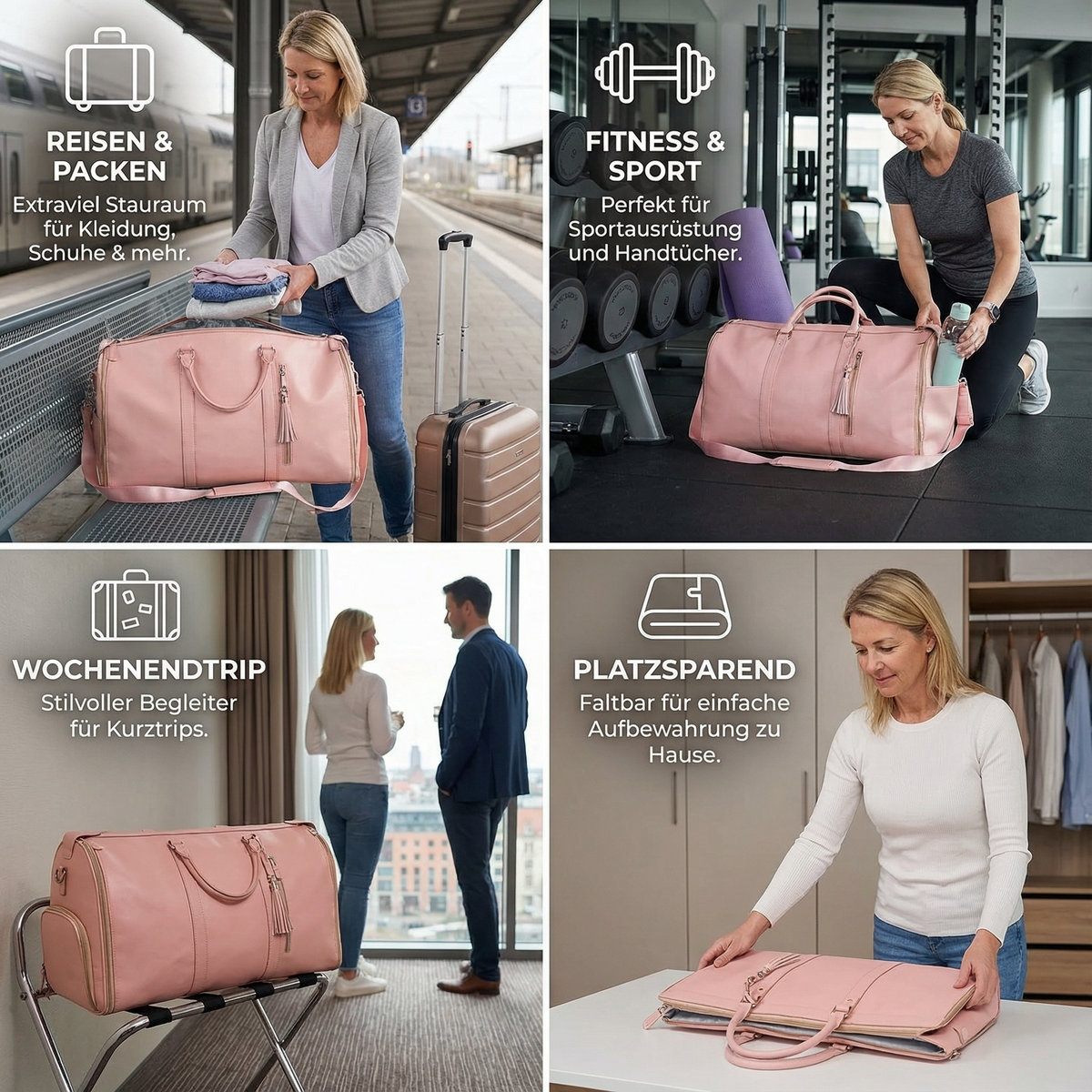 Reisetasche mit Extra viel Platz