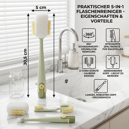 Praktischer 5in1 Flaschenreiniger