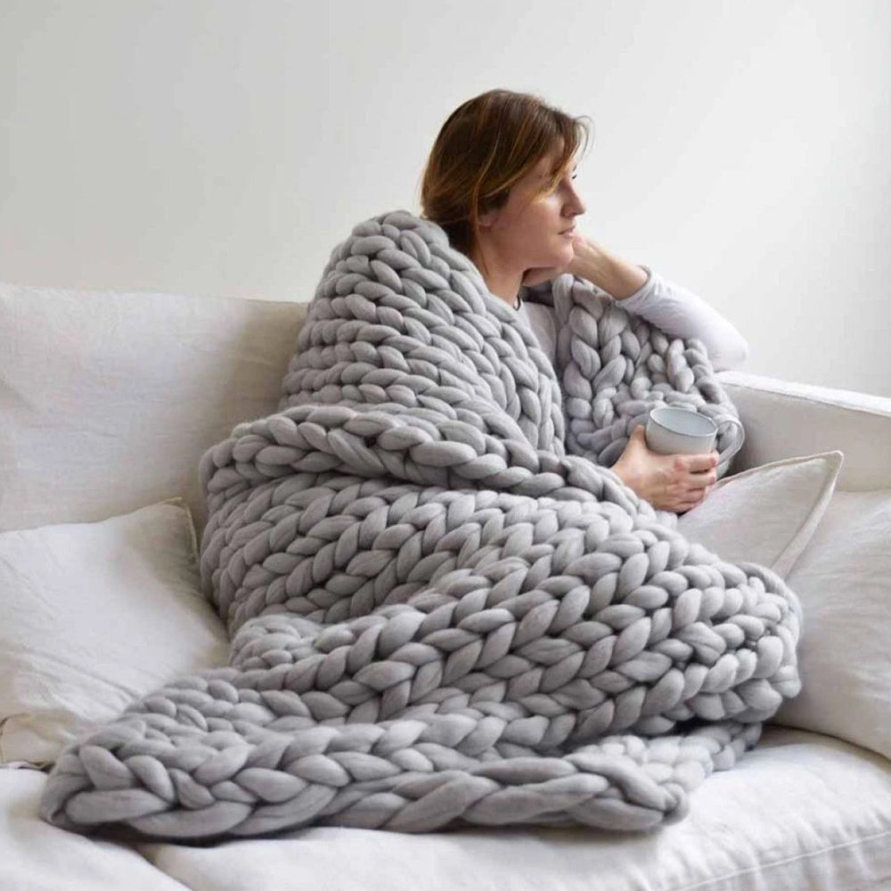 Edle XXL Strickdecke